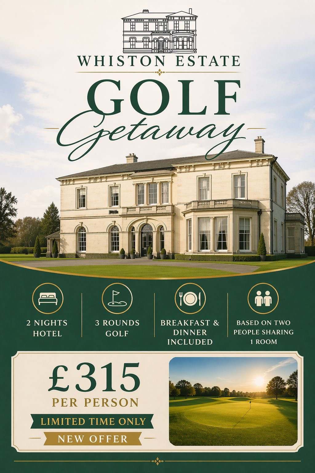 Whiston Estate golf getaway